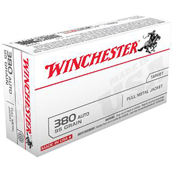 WIN USA 380ACP 95GR FMJ 50/10 - Ammunition